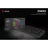 Savo Phenix SAVGK-RED mechaninė klaviatūra žaidimams 75% Gateron Pro RGB belaidė RF Bluetooth USB QWERTY