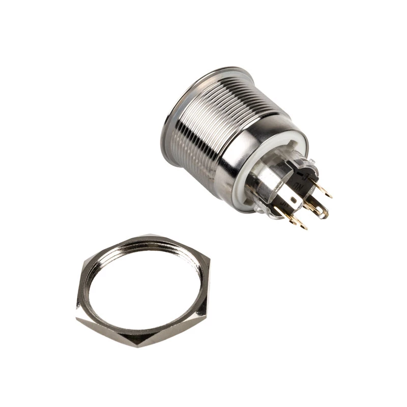 DimasTech vandalams atsparus jungiklis / mygtukas 25 mm Silverline Dot RGB PD212