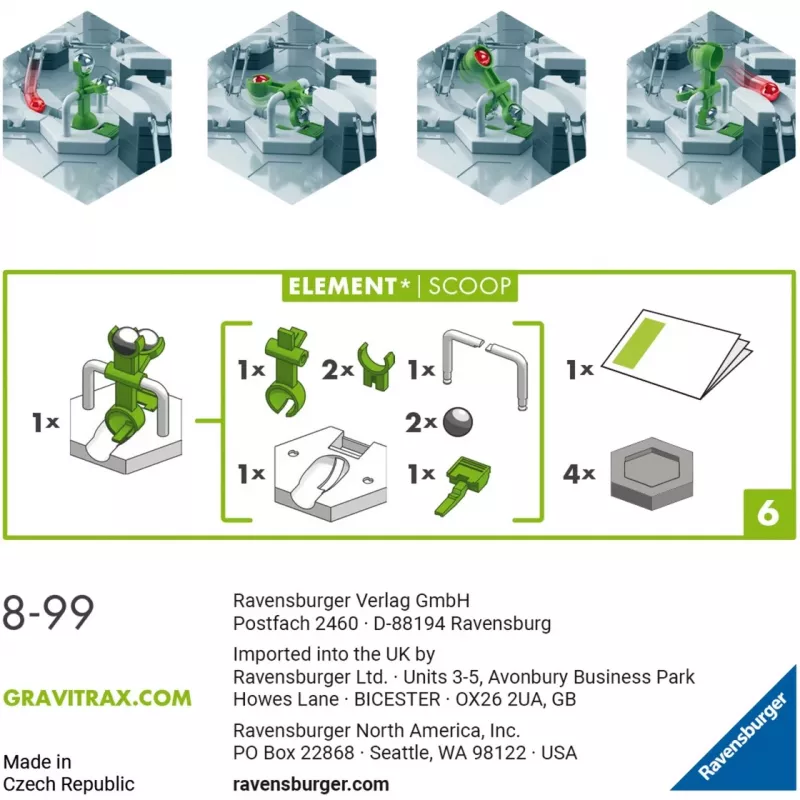 Ravensburger GraviTrax Element Scoop Priedas Veiklos Įgūdžių Žaislams (22418)
