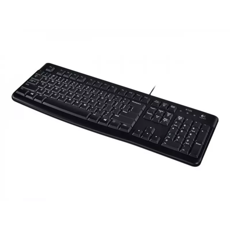 LOGITECH K120 laidinė klaviatūra, USB, QWERTZ, juoda