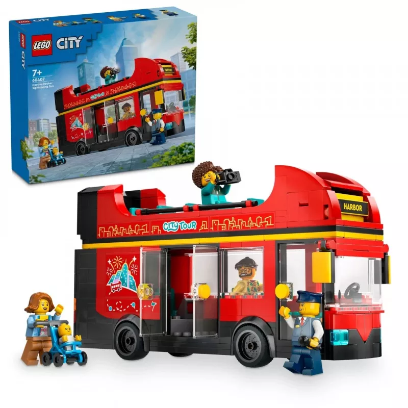 LEGO City Raudonas dviaukštis apžvalginis autobusas 60407