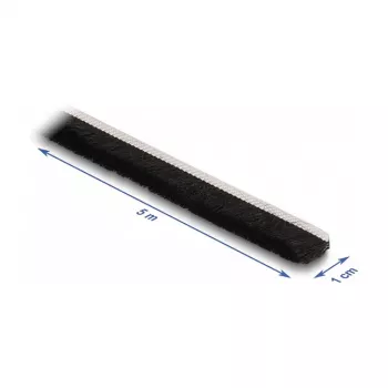 DeLOCK šepetinis sandarinimo tarpelis lipnus 10 mm 5 m juodas