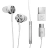 Maxell XC1 laidinės ausinės USB-C su USB-A adapteriu balta