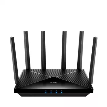 Cudy WR6500H stalinis belaidis maršrutizatorius – Dviejų juostų 2.4/5 GHz, Wi‑Fi 7 (802.11be), 5765 Mbps, 2.5GbE LAN, 5x RJ-45, 3x3 antenos, juodas