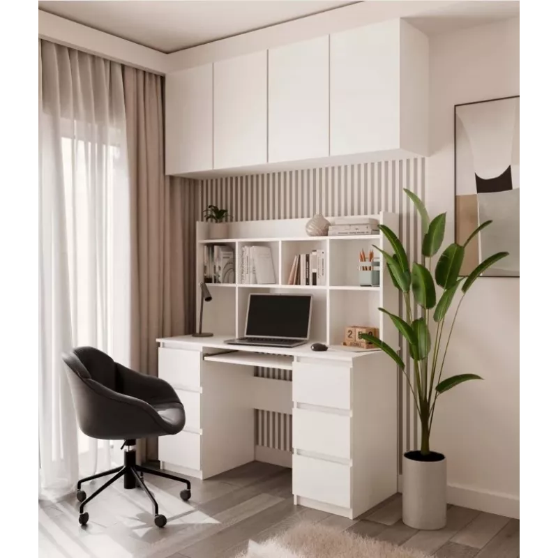 KUBA Rašomasis stalas komplektas + Extension Piece, baltas