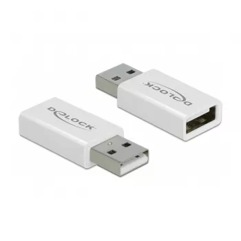 USB 2.0 adapteris DeLOCK 66530 Type-A kištukas į lizdą, duomenų blokatorius
