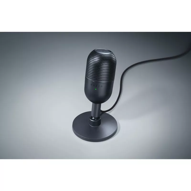 Stalinis mikrofonas Razer Seiren V3 Mini, USB-C, superkardioidinis, 20–20000 Hz, 96 kHz, 24 bitai, juodas