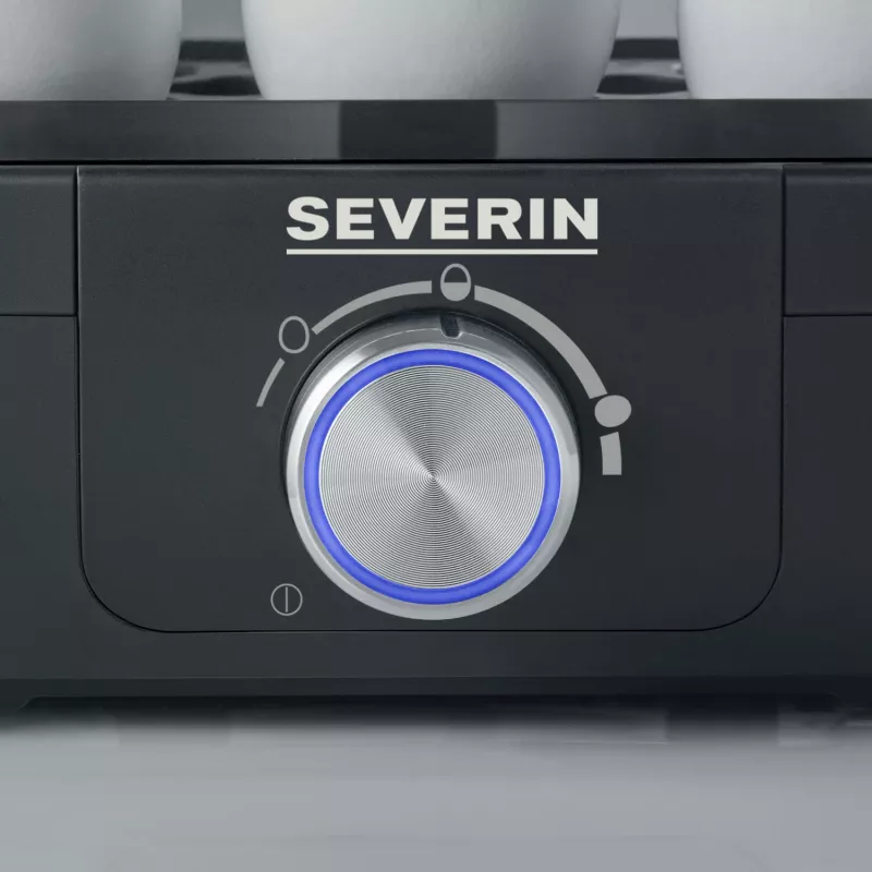 Severin EK 3166 kiaušinių virimo aparatas 420 W, 6 kiaušiniams, juodas