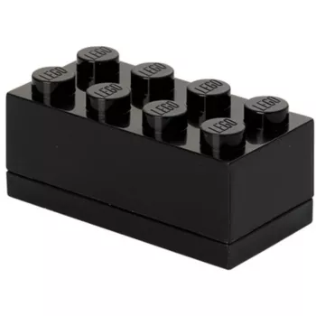 Dėžutė daiktams laikyti room copenhagen LEGO Mini Box 8 (juoda) – kompaktiškas smulkių daiktų organizatorius