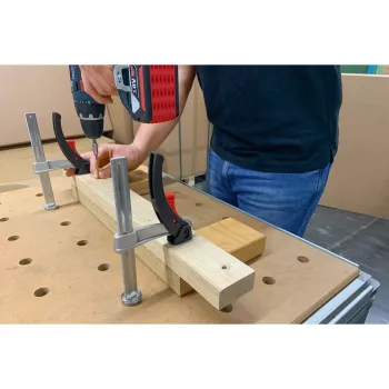 BESSEY tvirtinimo elementas TW20-15-8-KLI, daugiafunkciniams stalams, spaustuvas (sidabrinis)
