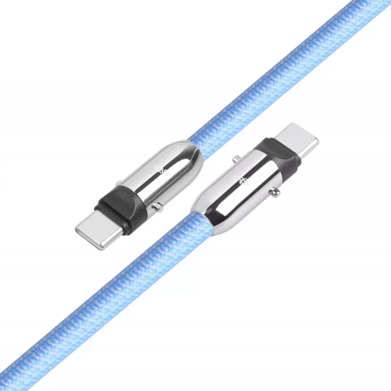 2-in-1 USB-C laidas 1 m mėlynas