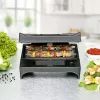 Sumuštinių keptuvė Rommelsbacher SWG 700 – kompaktiškas 3-in-1 elektrinis presas su 3 keičiamomis plokštėmis (sumuštiniams, belgiškiems vafliams, griliui), nerūdijančio plieno akcentai