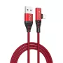 USB 2-in-1 įkrovimo/duomenų kabelis Devia Strom Series 1,2 m — raudonas
