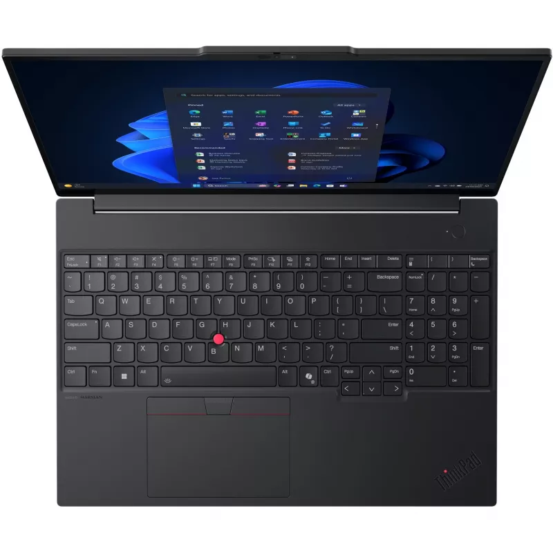 Lenovo ThinkPad E16 Gen 3 (AMD) 21ST004GGE nešiojamasis kompiuteris, AMD Ryzen 5 220, 40,6 cm (16 colių) WUXGA 1920 x 1200, 32 GB DDR5, 1 TB SSD NVMe, AMD Radeon 740M, Wi-Fi, Windows 11 Pro, vokiška klaviatūra, juodas