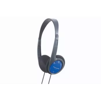 Ausinės Panasonic RP-HT010E-A juodos/mėlynos, 1,2 m laidas, itin lengvos