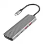 LogiLink USB 3.2 Gen2 Hub 7+1 prievadas 2x USB-A 5x USB-C PD 100W aliuminis