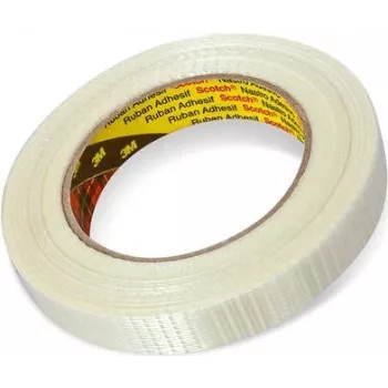 Lipni juosta 3M 8959 su stiklo pluošto gijomis, skaidri, 50 m, 19 mm