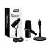 Shure MV7+-K-BNDL – lektoriaus/vokalinis mikrofonas su XLR/USB-C jungtimi, juodas + stalinis stovas GATOR