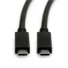 USB kabelis ROLINE 11.02.9056 0,5 m USB 3.2 Gen 2 10 Gbit/s USB C juodas