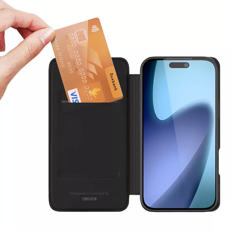 nevox Vario Series Bookcase iPhone 17 juodas – Dėklas (2514)