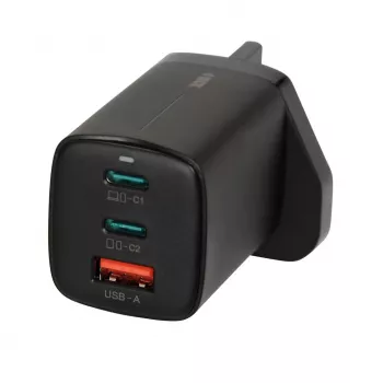 iBOX C-65 Black, universalus GaN 65W įkroviklis su UK kištuku