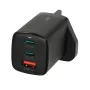 iBOX C-65 Black, universalus GaN 65W įkroviklis su UK kištuku
