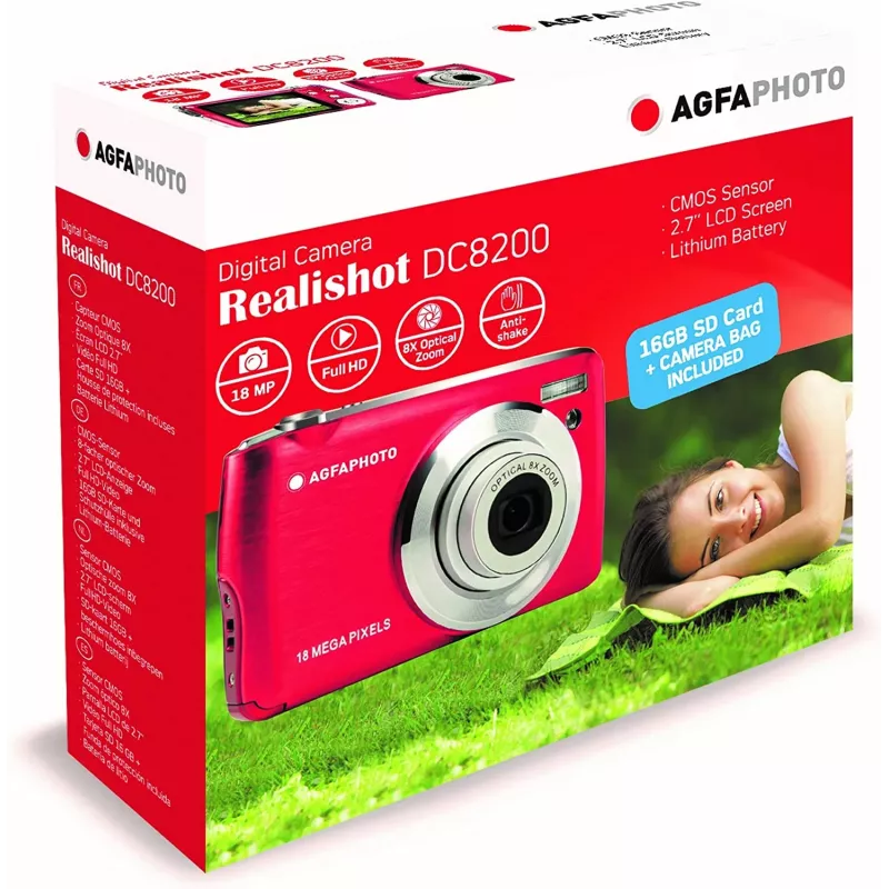 AgfaPhoto Compact Realishot DC8200 18 MP CMOS raudona (DC8200RD)