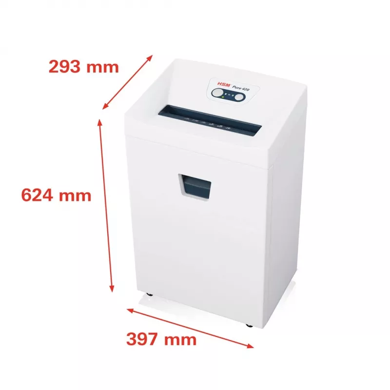 Dokumentų smulkintuvas HSM Pure 420 1,9x15 mm dalelių pjovimas
