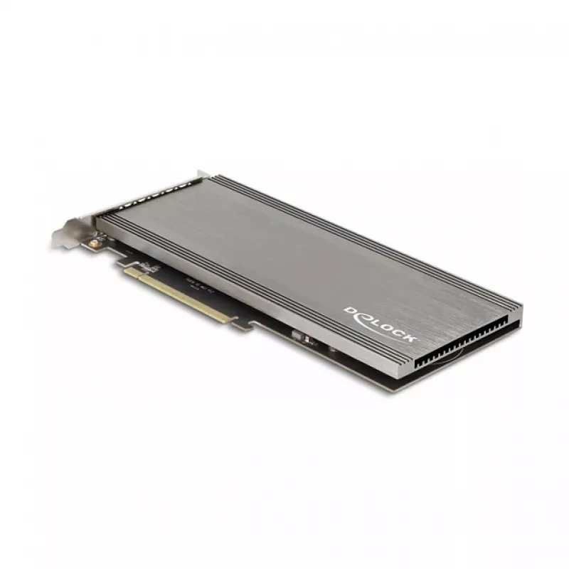 DeLOCK PCI Express 4.0 x16 kortelė į 4 vidinius NVMe M.2 Key M su radiatoriumi ir ventiliatoriumi