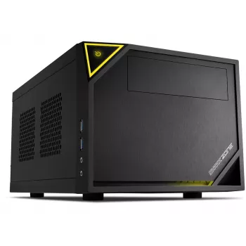 Kompiuterio korpusas Sharkoon SHARK ZONE C10 Mini-ITX juodas, geltonas