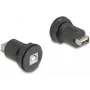 DeLOCK USB 2.0 Type-B į Type-A įmontuojama jungtis, juoda 66744