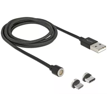 USB laidas DeLOCK 85723 USB 2.0 1,1 m USB-A / USB-C ir Micro-USB B juodas