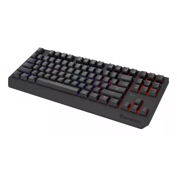 GENESIS Thor 230 TKL klaviatūra, Gaming, USB + RF belaidis + Bluetooth, QWERTY US English, juoda