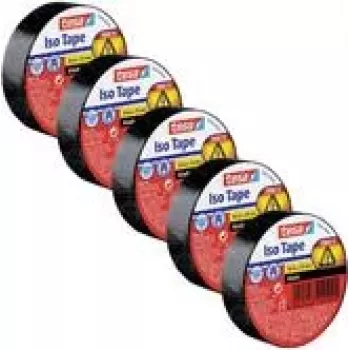 Izoliacinė juosta -Set Iso Tape 15 mm x 10 m 5 ritės Juoda (56192-00502-23)