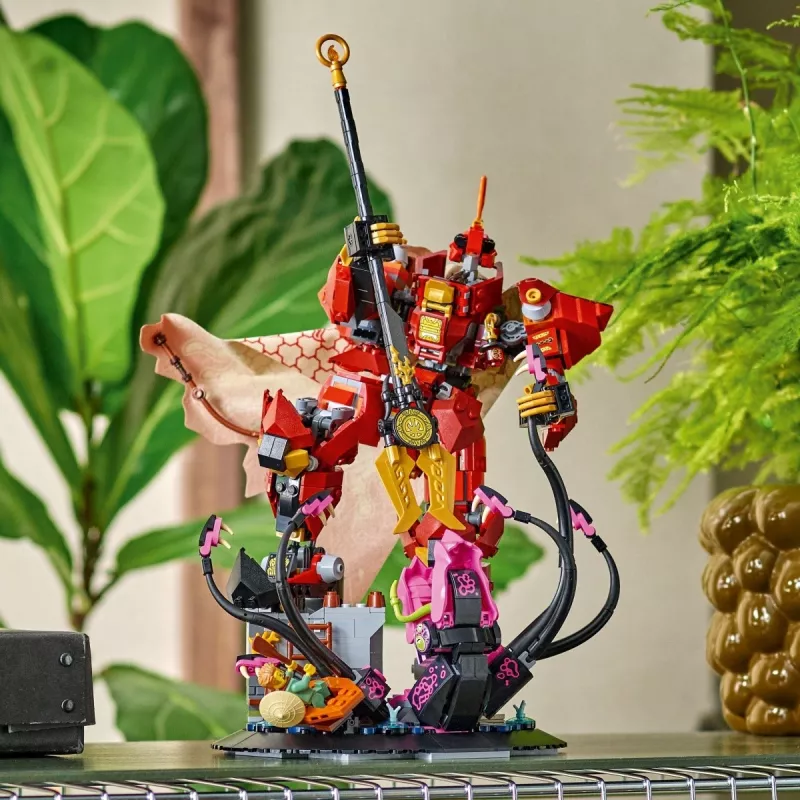 LEGO konstruktorius NINJAGO 71846 Fire Knight Mech, 996 dalių, 2 minifigūrėlės, judamos galūnės, 260 mm aukštis