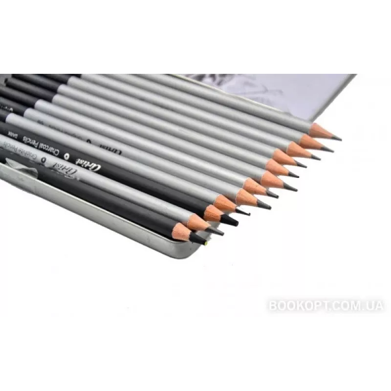 Colorino piešimo rinkinys 80118PTR — 12 dalių pieštukų ir aksesuarų rinkinys eskizams