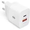 HYPER HJ205EU 20W USB-C greitasis įkroviklis išmaniesiems telefonams ir planšetėms, balta