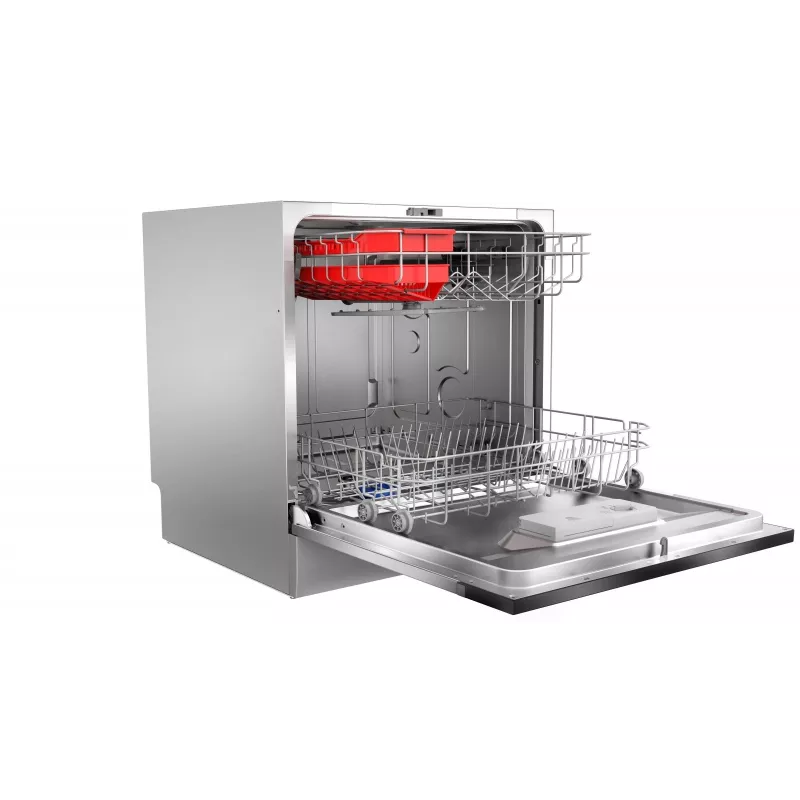 Indaplovė įmontuojama Toshiba DW-08T2EE(S)-PL — 8 komplektų, F energijos klasė, 49 dB, 55×59×50 cm