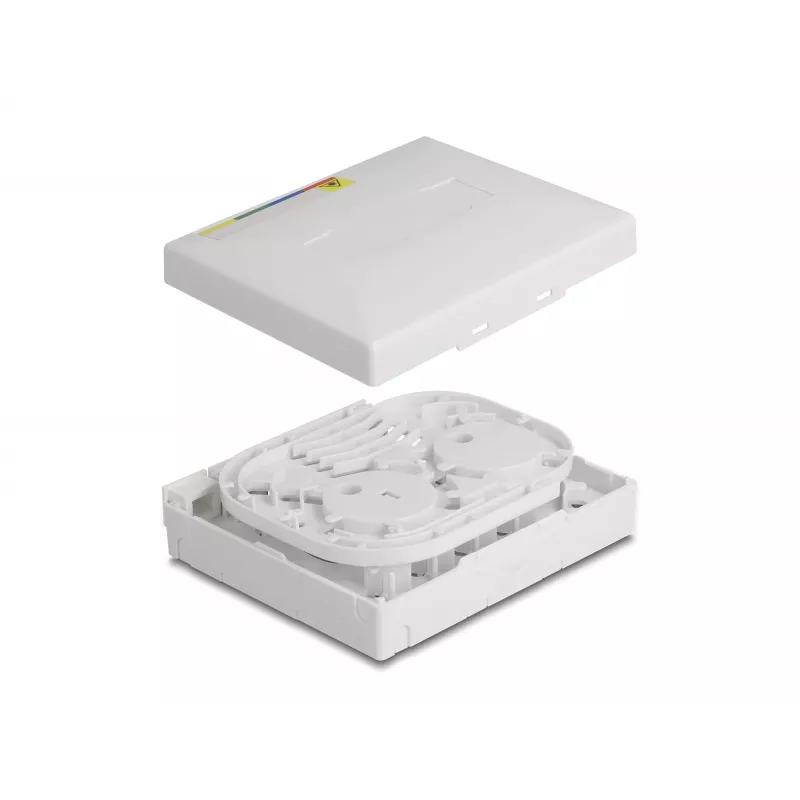 DeLOCK Optinė skirstomoji dėžutė FTTH sieniniam montavimui 4 × SC Simplex / LC Duplex balta