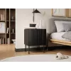 Naktiniai staliukai 2 vnt Cama Meble ISLA 44,5×40×59 cm juodas matinis MDF/medžio drožlių plokštė