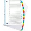 ELBA Mylar kortelių rodyklė, A-Z, 26 dalių, A4, 210 x 297 mm, spalvoti skirtukai (596581-20)