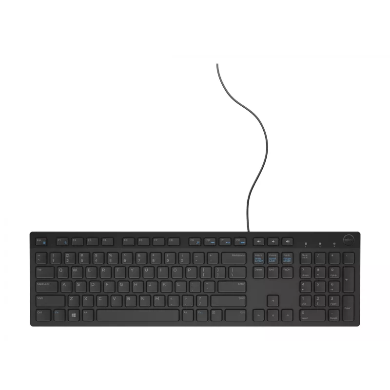 Pilno dydžio laidinė klaviatūra Dell KB216 – QWERTY Nordic išdėstymas, juoda, USB