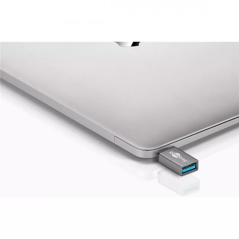 Wentronic Goobay USB-C™ adapteris - USB 3.0 A lizdas, pilkas, skirtas USB-C™ ir USB-A įrenginių sujungimui (56621)