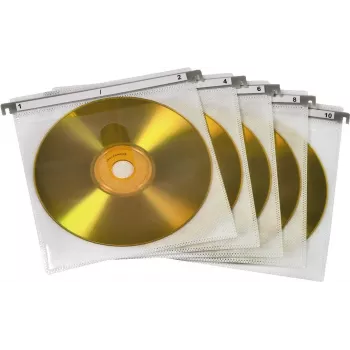 Hama CD/DVD dvigubi apsauginiai vokeliai, pakuotėje 50 vnt., balti, 2 diskams