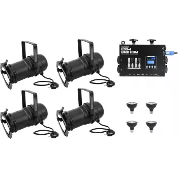 LED dimerinis paketas EUROLITE 20000696 dim2warm EDX-4 DMX RDM PAR-30 prožektorių valdymui