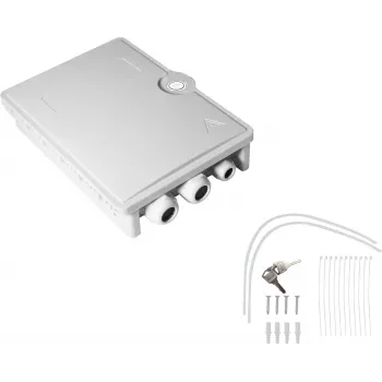 Helos FTTH-Hausanschlussbox 372088 LC/QD SC/DX 24 Skaidulų