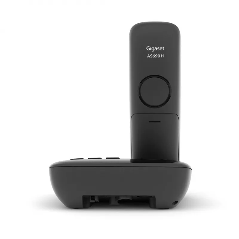Gigaset AS690A analoginis/DECT telefonas su skambučio numerio atpažinimu, juodas