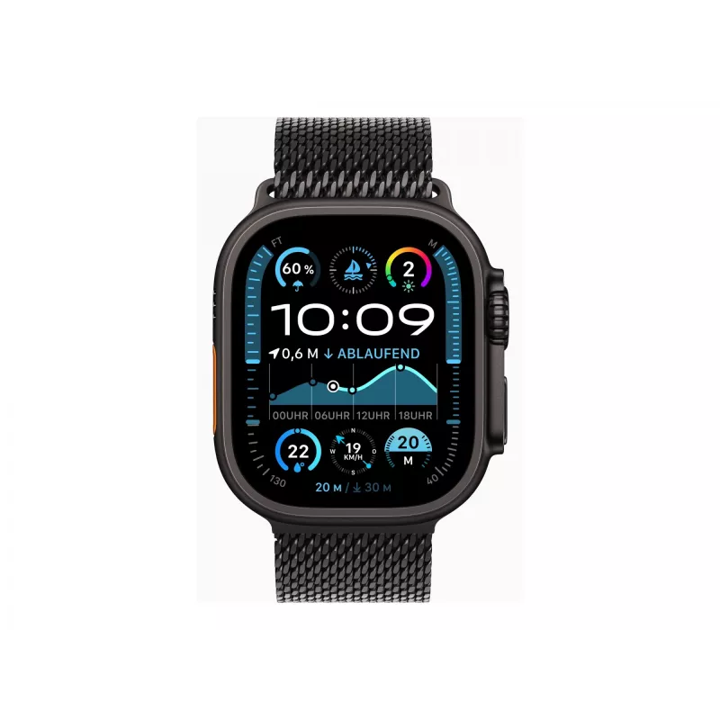 Apple Watch Ultra 2 GPS + Cellular 49mm juodas titano korpusas su juodo titano Milano apyranke - M