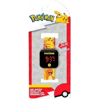 Vaikiškas skaitmeninis LED laikrodis Kids Euroswan Pokémon POK4435