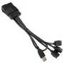 USB šakotuvas Lian Li PW-U2TPAB, A tipo vyriškas 1 į 3, IDC 9 kontaktų